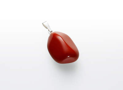 Jasper Red Tumbled Pendant
