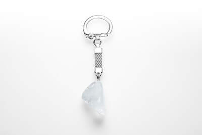 Rock Crystal Key Ring