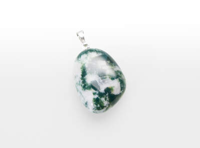 Agate Tree Tumbled Pendant
