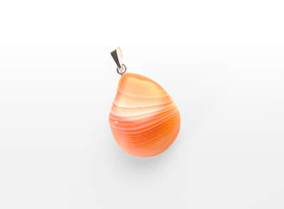 Carnelian Botswana Banded Tumbled Pendant