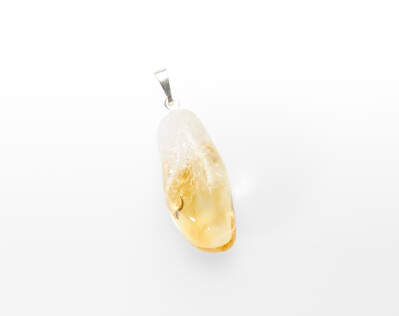 Citrine Quartz Tumbled Pendant
