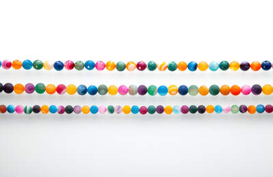 Achát barevný matný