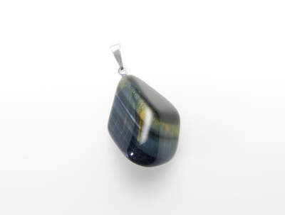 Tiger´s Eye Blue Tumbled Pendant