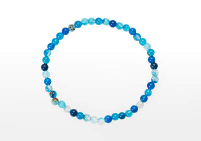 Agate Blue Banded Bead