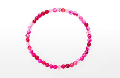 Agate Pink Banded Bead