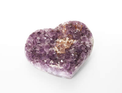 Amethyst/Agate Druse Heart