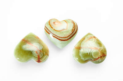 Aragonite Heart Palm Stone