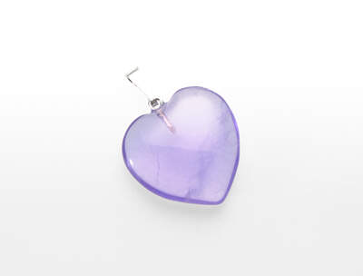 Fluorite Mix of Colours AA Heart Pendant
