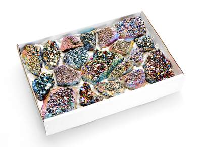 Amethyst Aura Rainbow Druse Box