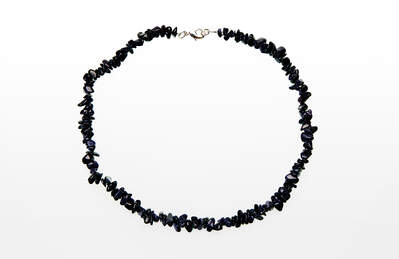 Blue Goldstone Chips Necklace