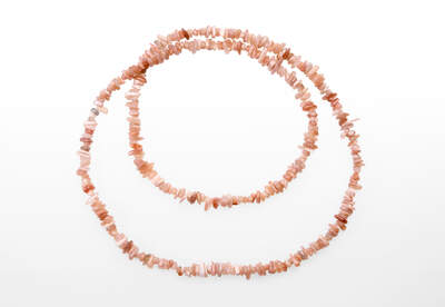 Moonstone/ Sunstone Chips Necklace Long