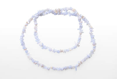Chalcedony Chips Necklace Long