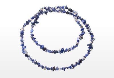 Sodalite Chips Necklace Long