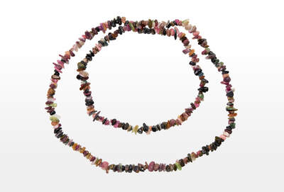 Tourmaline Multicolor Chips Necklace Long