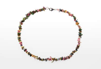 Tourmaline Multicoloured Chips Necklace
