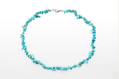 Turquenite Blue-Green Chips Necklace