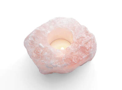 Rose Quartz Candle Holder