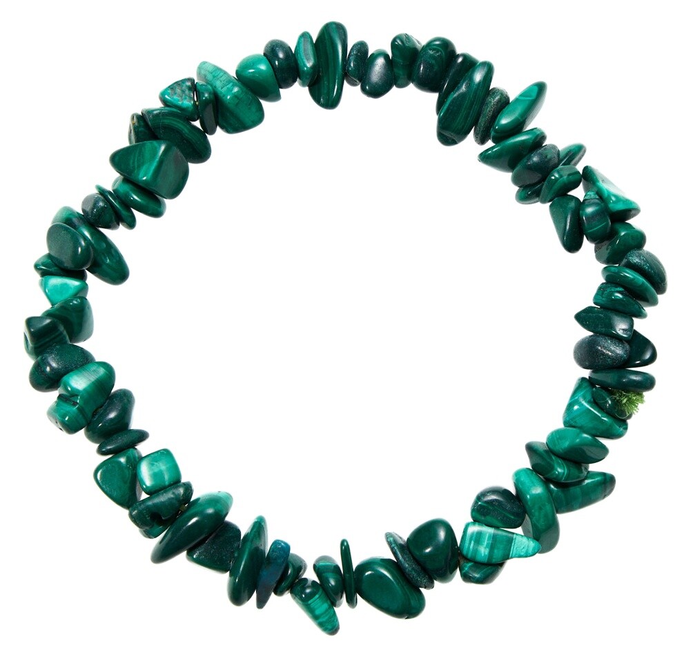 Gemstone Chip Bracelet Malachite